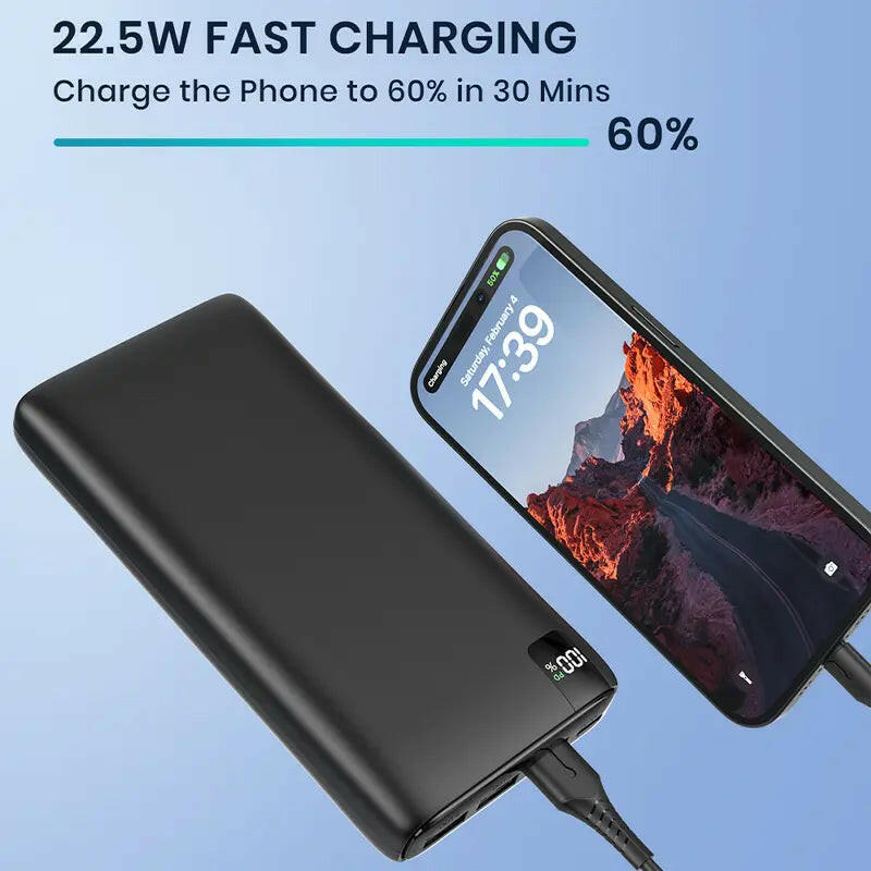 Power Bank 26800Mah Portable Charger, 22.5W Fast Charging Portable Phone Charger PD QC3.0 USB C Battery Pack for Iphone 15/15 Plus/15 Pro/15 Pro Max, Iphone 14/13 Series, Samsung Galaxy