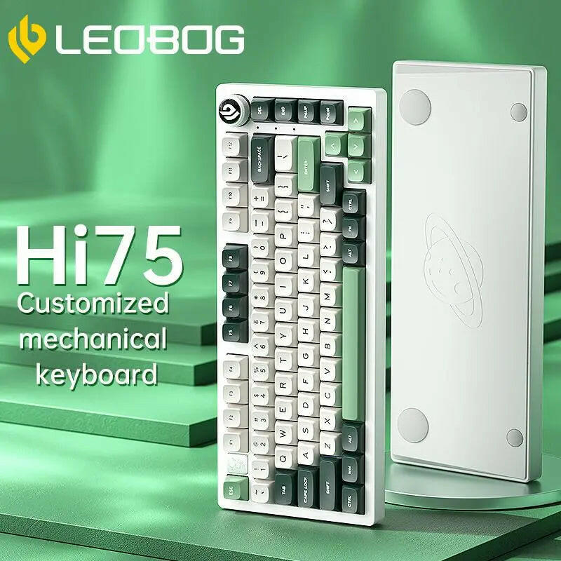 Leobog Hi75 Portable Mechanical Gaming Keyboard, 16 RGB Backlit Compact 81 Keys Mini Wired Office Keyboard with Rotating Button & Original Switches for Windows Laptop PC Mac Leobog Keyboard ASMR