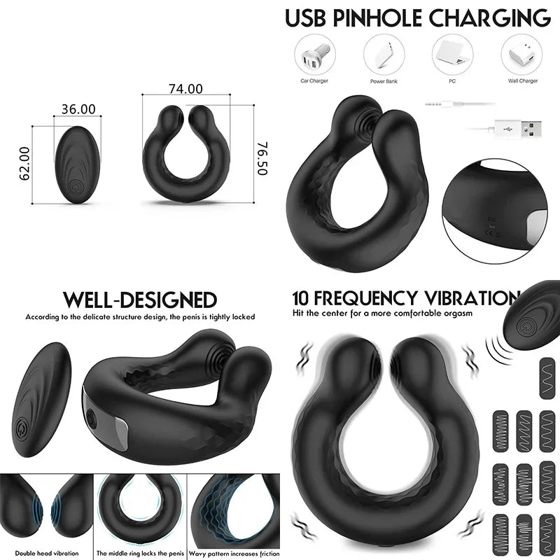 Silicon Balls Male Penis Ring Dildo