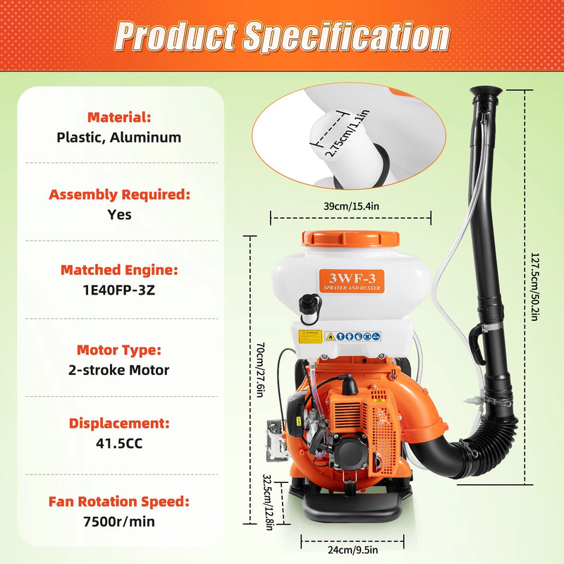 Backpack Agricultural Mist Duster Sprayer