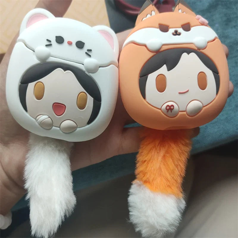 Official New Heaven Official'S Blessing Animation Hua Cheng Xie Lian Fox Weasel Earbud Case Kawaii Wireless Earphone Set Gift