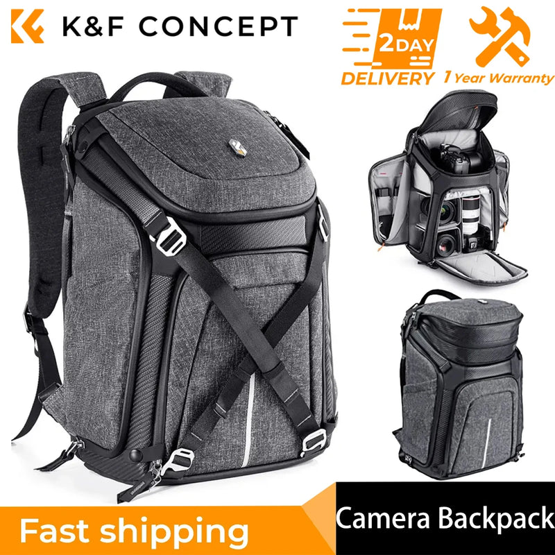 Double Shoulder Camera Backpack Photography Bag Fits