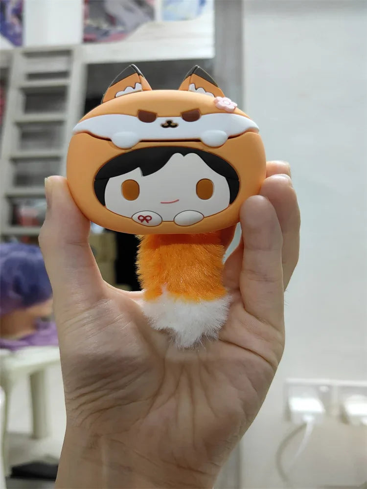 Official New Heaven Official'S Blessing Animation Hua Cheng Xie Lian Fox Weasel Earbud Case Kawaii Wireless Earphone Set Gift