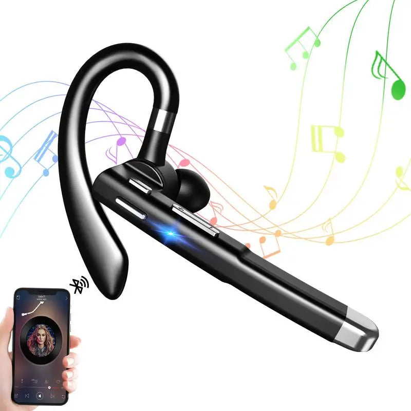 Wireless Ear Buds Single Earbud Mono Headphones Cordless Earbuds Wireless Earphones ENC Noise Cancelling LED Battery Display Ear