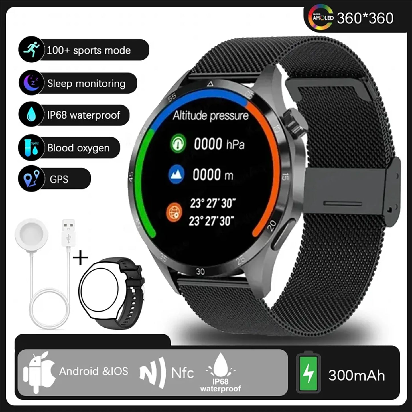 Smart Watch for  Men's and Women