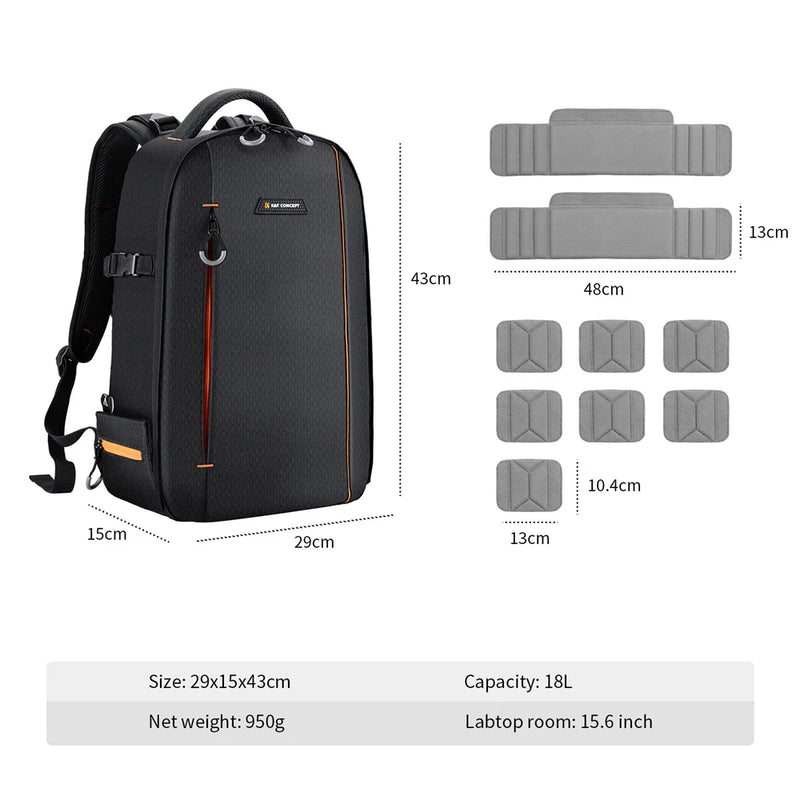 Waterproof Photography Camera Bag with Laptop