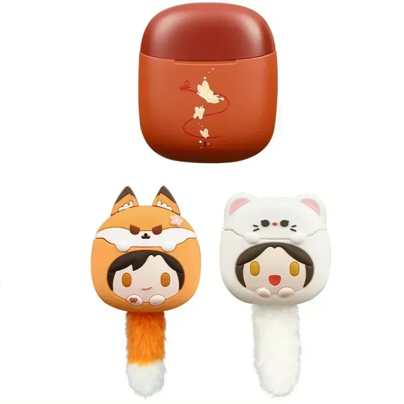 Official New Heaven Official'S Blessing Animation Hua Cheng Xie Lian Fox Weasel Earbud Case Kawaii Wireless Earphone Set Gift