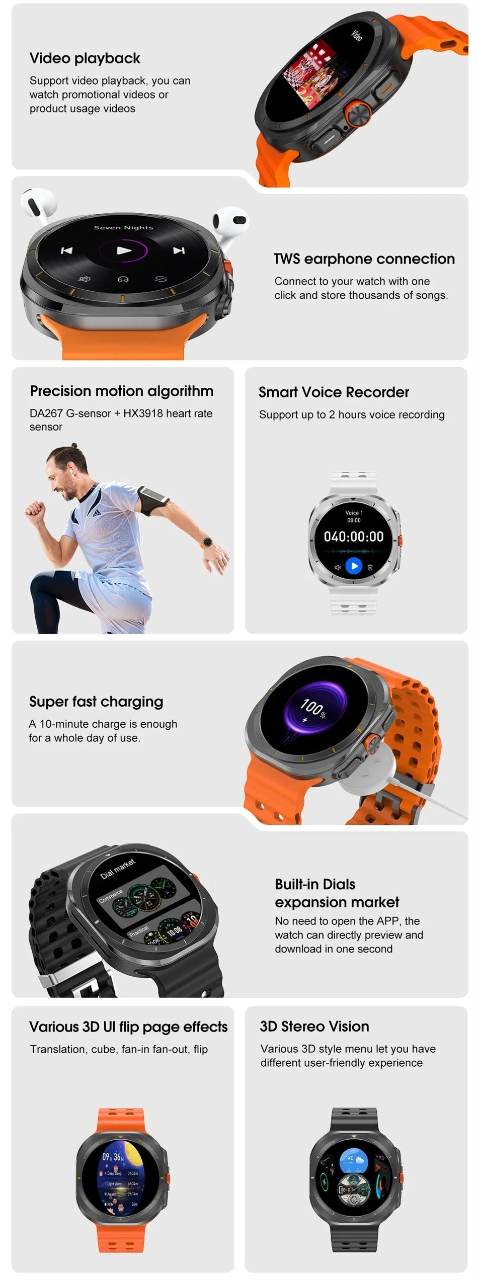 Outdoor Sports Smart Watch Men