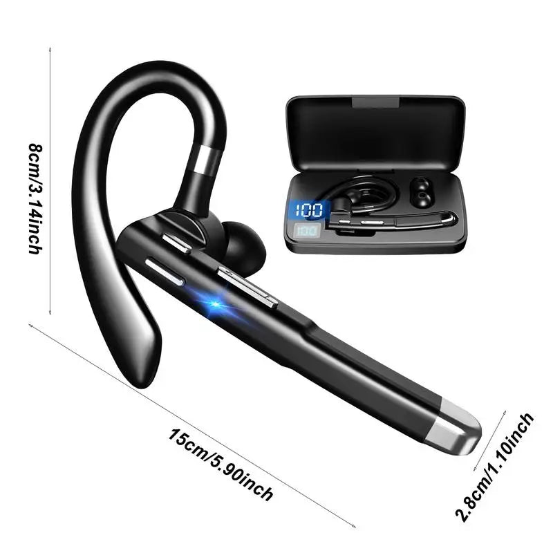 Wireless Ear Buds Single Earbud Mono Headphones Cordless Earbuds Wireless Earphones ENC Noise Cancelling LED Battery Display Ear