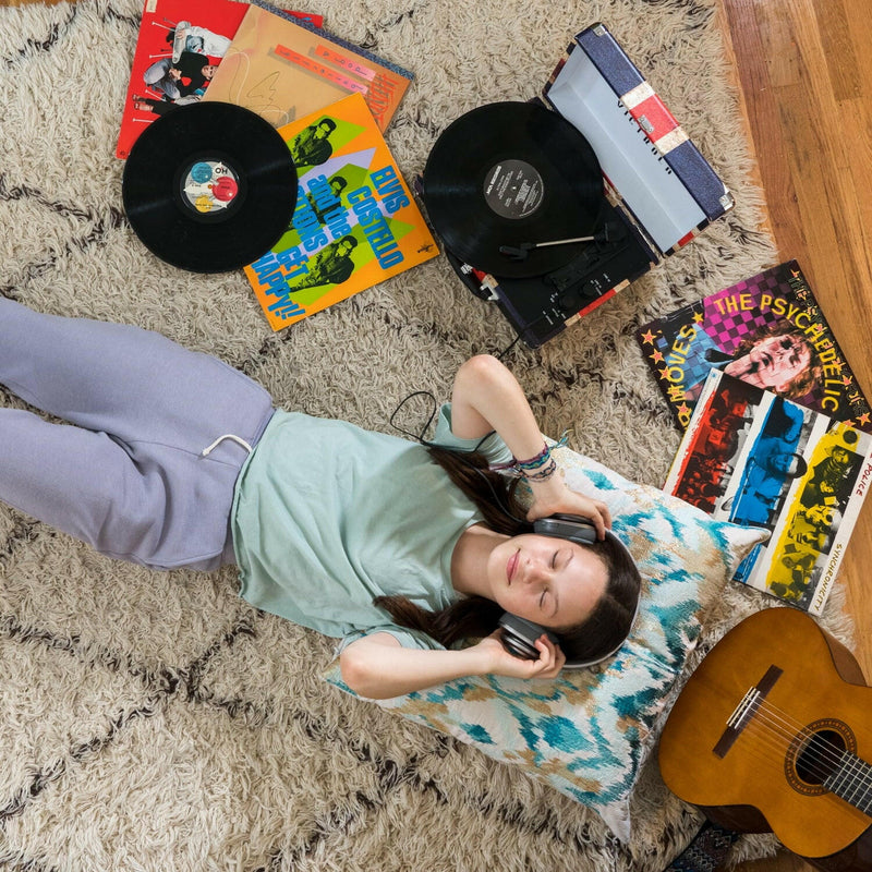 the Journey Bluetooth Suitcase Record Player with 3-Speed Turntable (Union Jack)