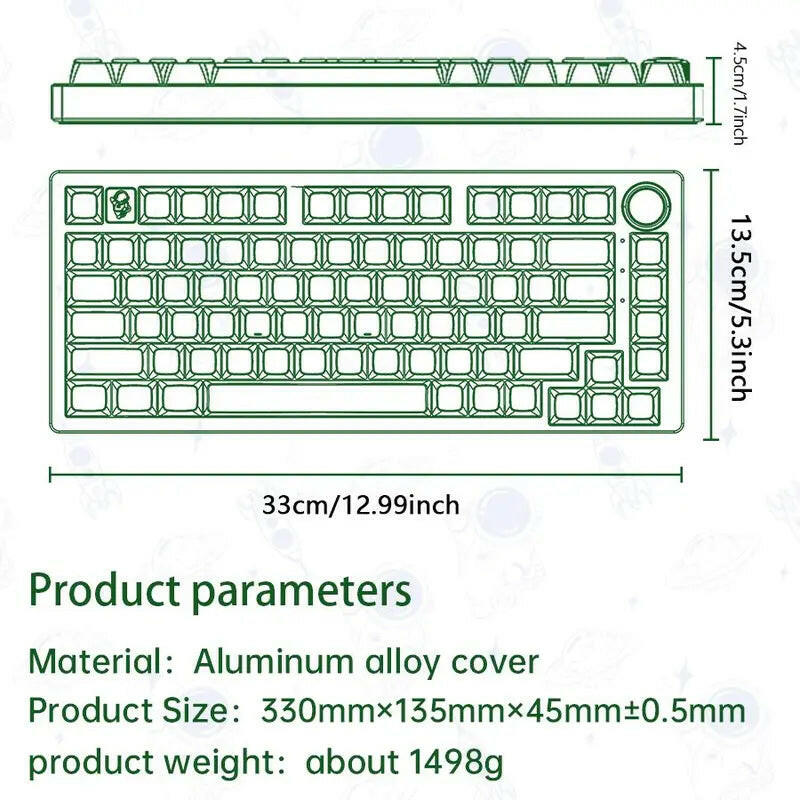 Leobog Hi75 Portable Mechanical Gaming Keyboard, 16 RGB Backlit Compact 81 Keys Mini Wired Office Keyboard with Rotating Button & Original Switches for Windows Laptop PC Mac Leobog Keyboard ASMR