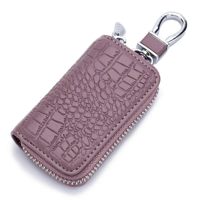 Mini Key Holder for Car Keys Wallet Pouch Bag Premium Leather Keychain Housekeeper Car Key Case Unisex Organizer Key Pouch Purse